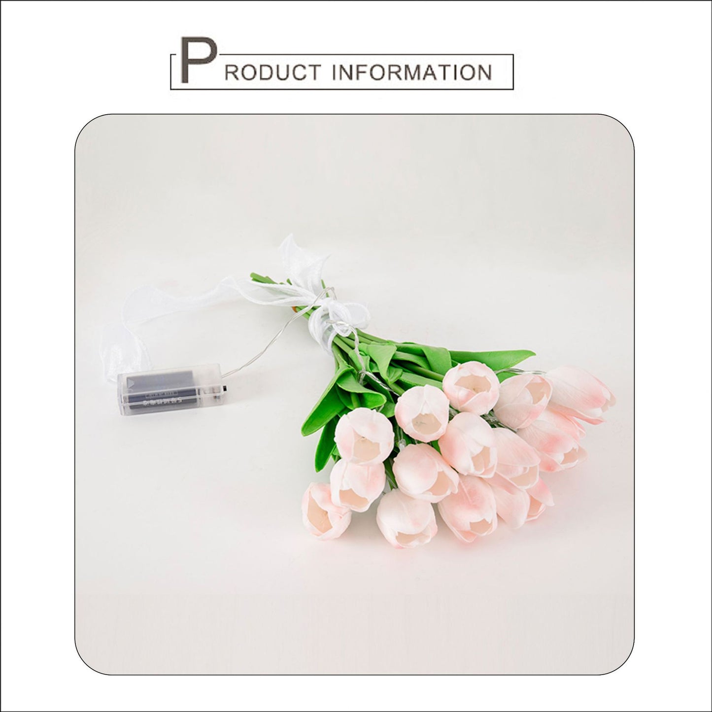 LED Simulation Tulip Bridal Bouquet