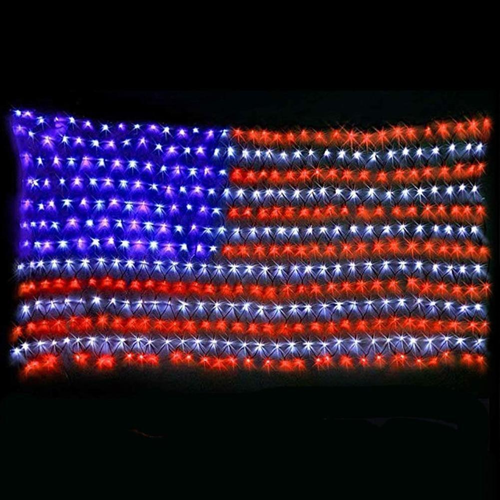 American Flag Net Light Independence Day Decorative String Lights