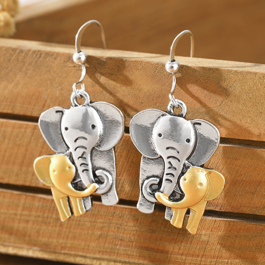 Alloy Elephant Earrings