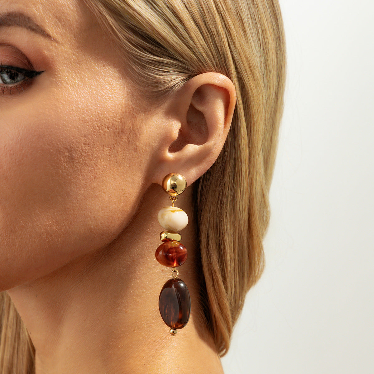 Casual Irregular Resin Drop Earrings