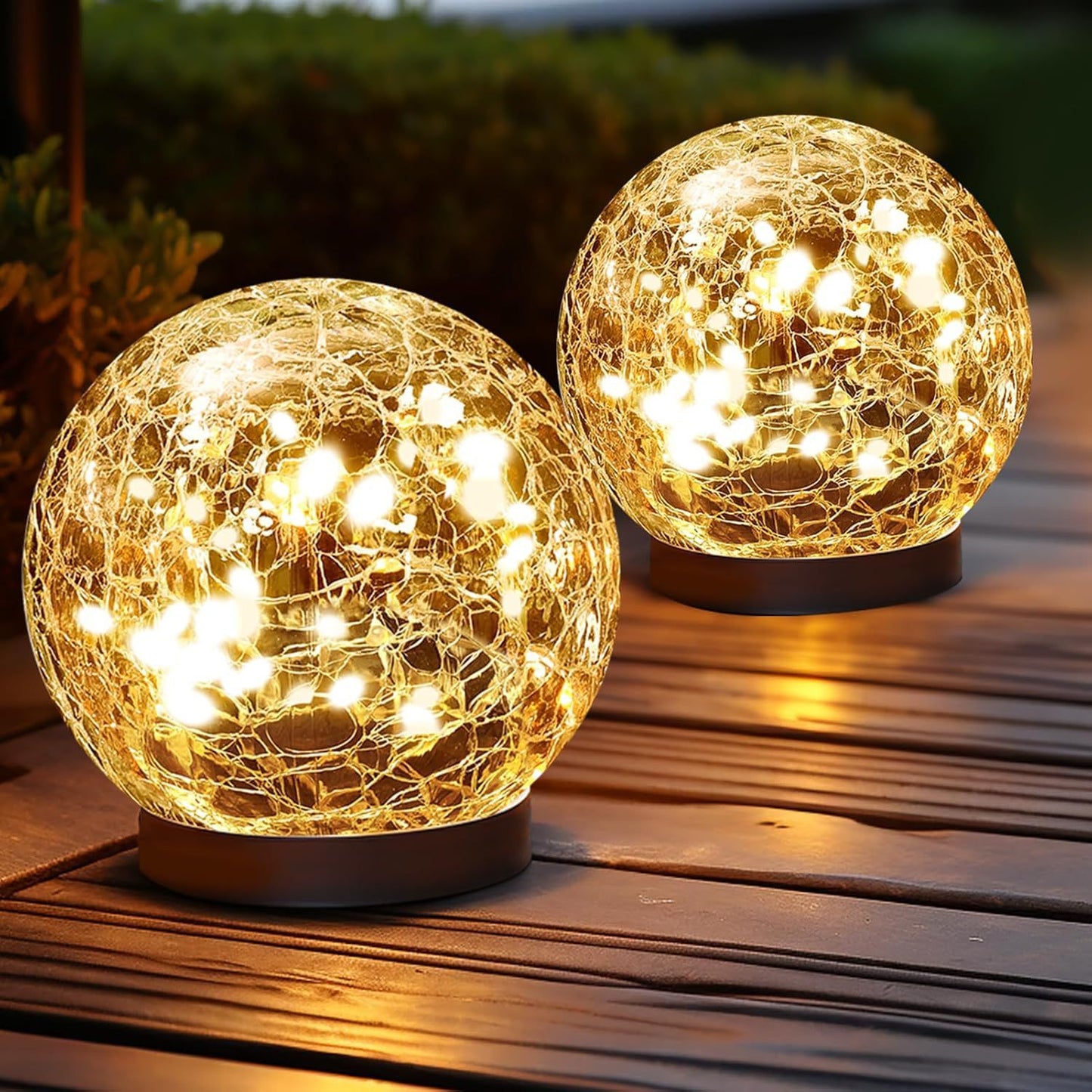 Solar “Cracked Orb” Landscape Lights