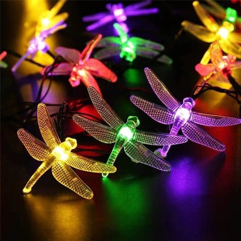 LED Solar Butterfly/Dragonfly String Lights