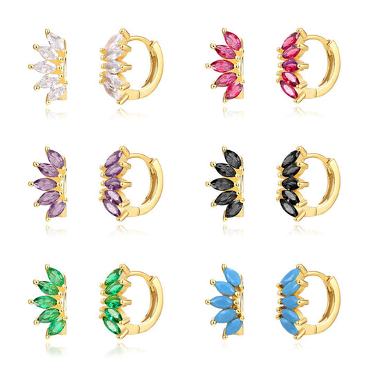 Fan Gem Earrings