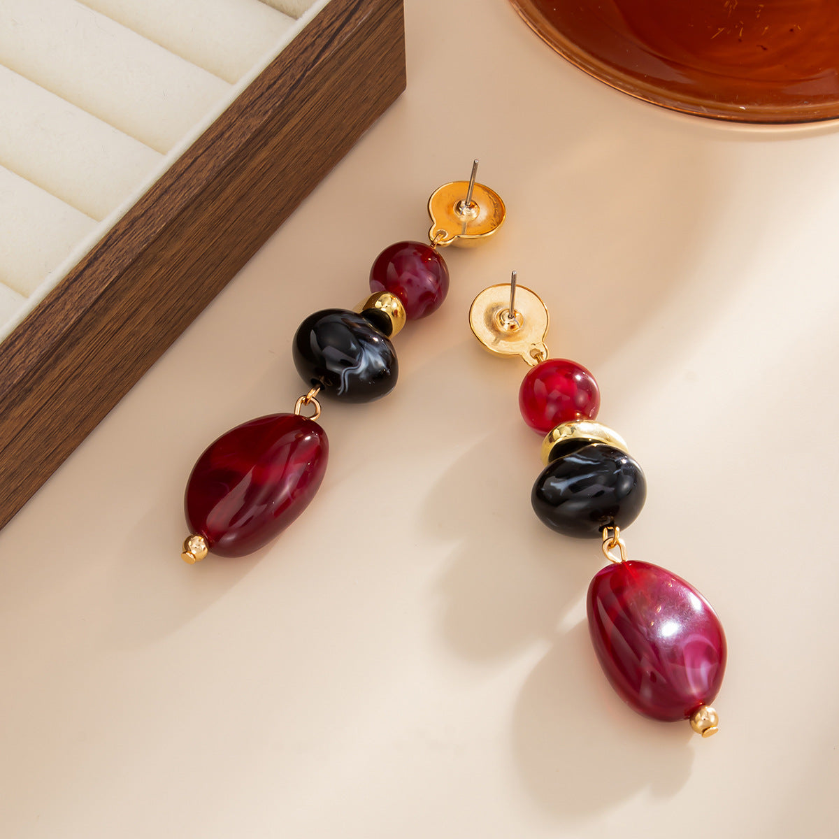 Casual Irregular Resin Drop Earrings