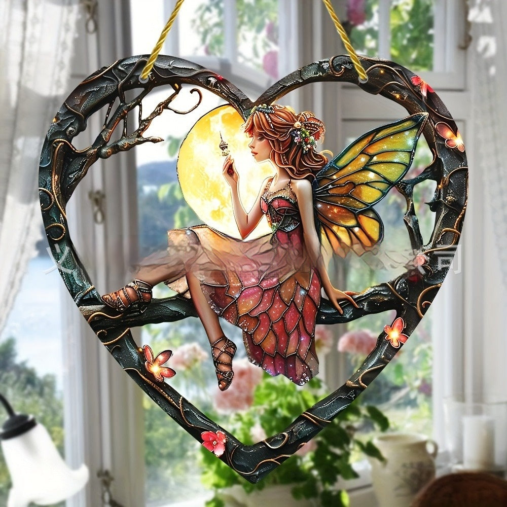 Heart shaped Stained Glass Suncatcher-Different Styles