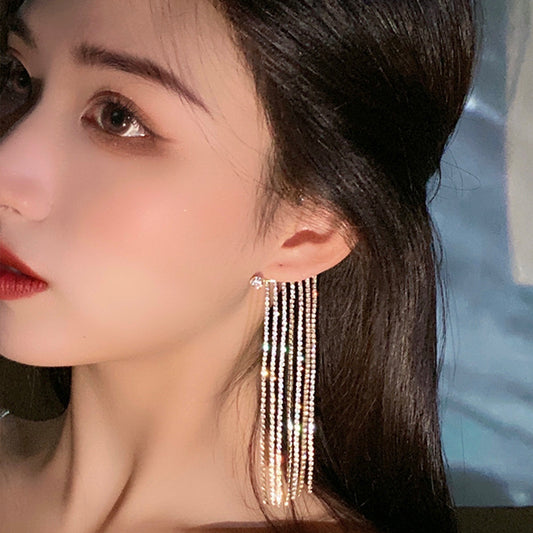Ear Lobe Wrap Long Tassel Earrings