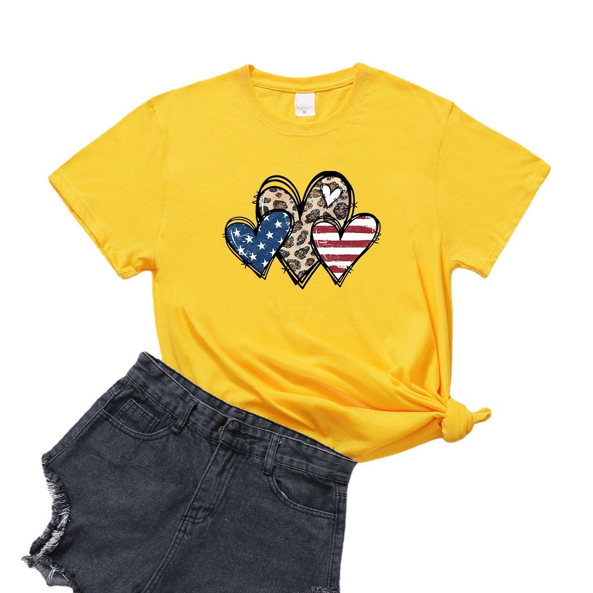 Star Stripes Independence Day Short Sleeve Top